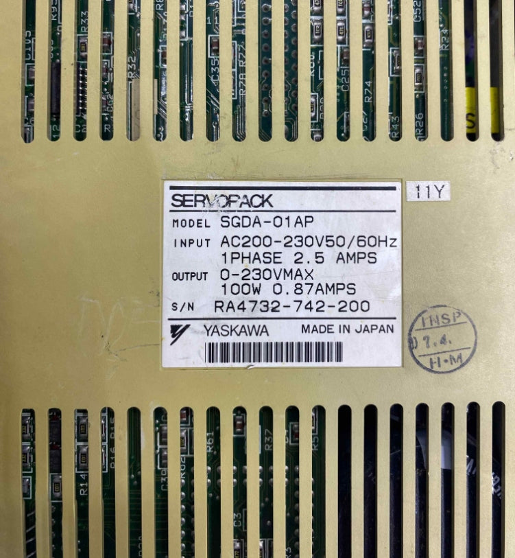 YASKAWA SGDA-01AP  0.1KW 220V SERVO SÜRÜCÜ