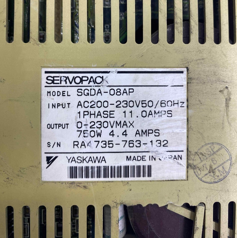YASKAWA SGDA-08AP 0.75KW 220V SERVO SÜRÜCÜ