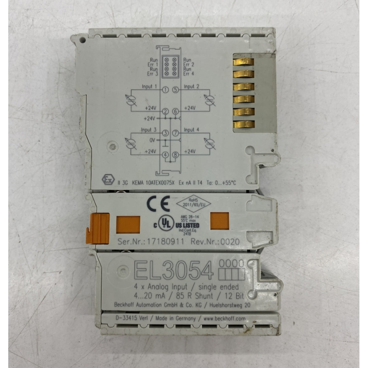 BECKHOFF EL3054 ANALOG INPUT