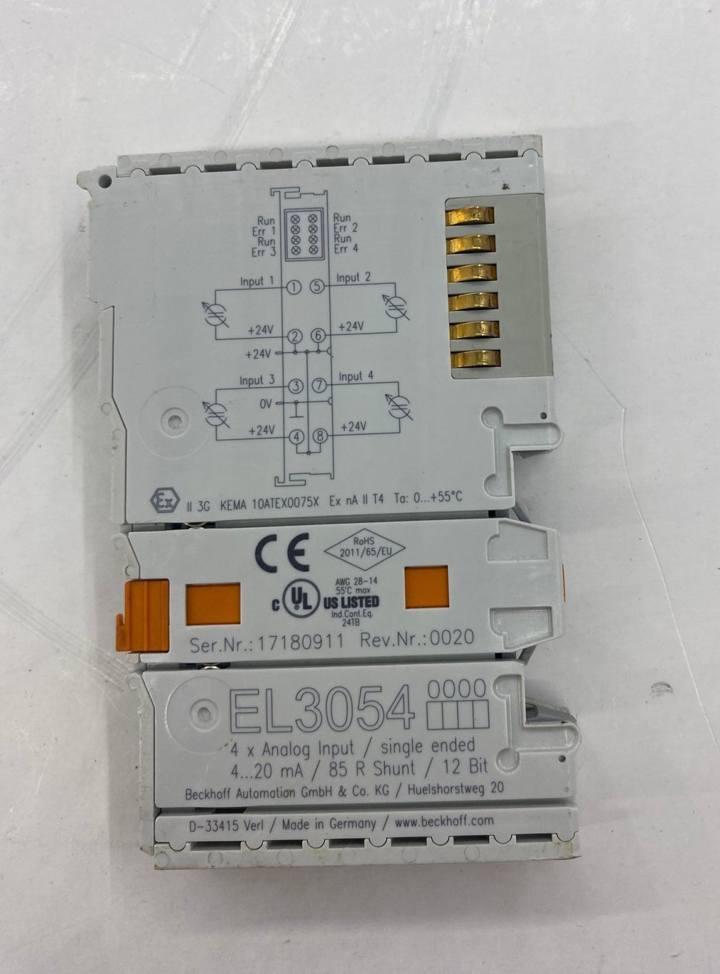 BECKHOFF EL3054 ANALOG INPUT
