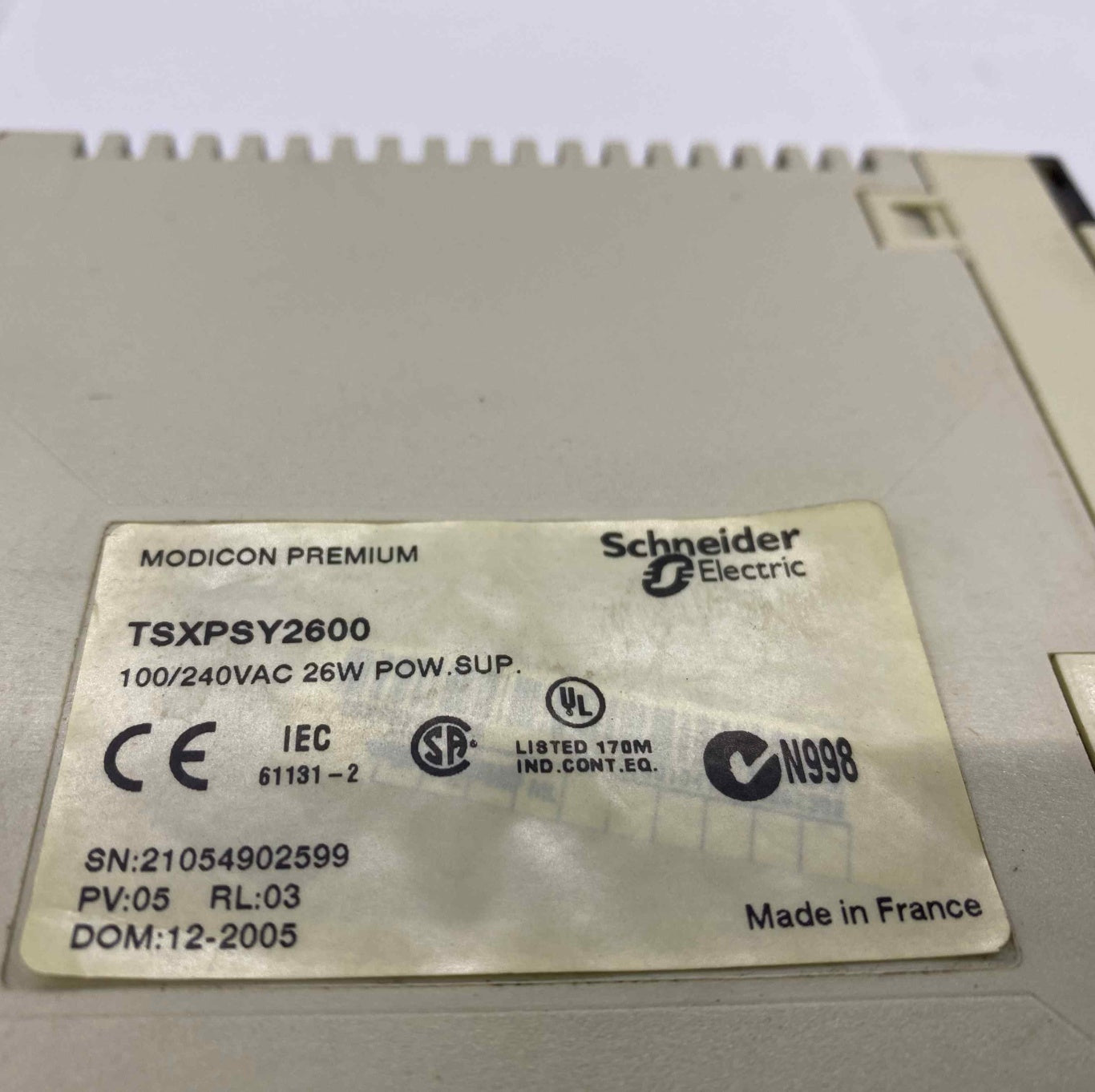 SCHNEİDER TSXPSY2600 POWER PLC