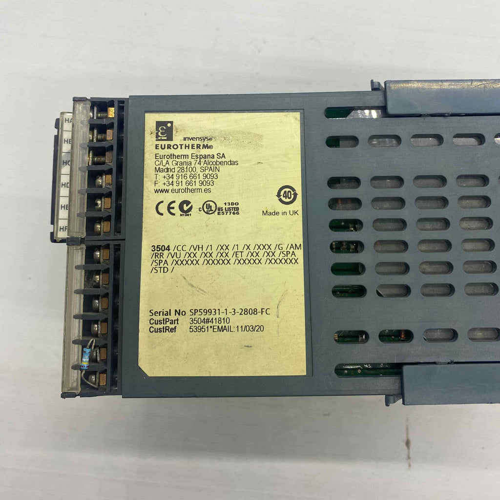 EUROTHERM 3504 SP59931-1-3-2808-FC EKRAN