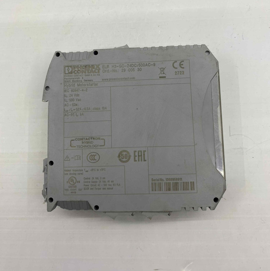 PHOENIX CONTACT ELR H3-SC-24DC-500AC-9 MOTOR YOL VERICI 2900530