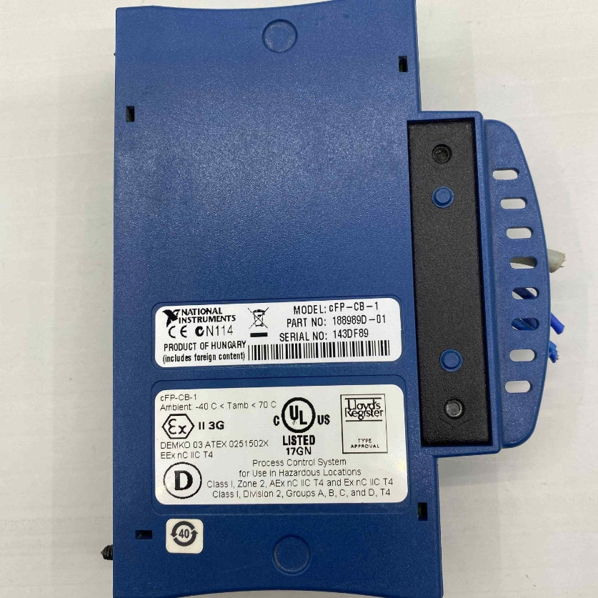 NATIONAL INSTRUMENTS CFP-CB-1 COMPACT FIELDPOINT CONNECTOR BLOCK