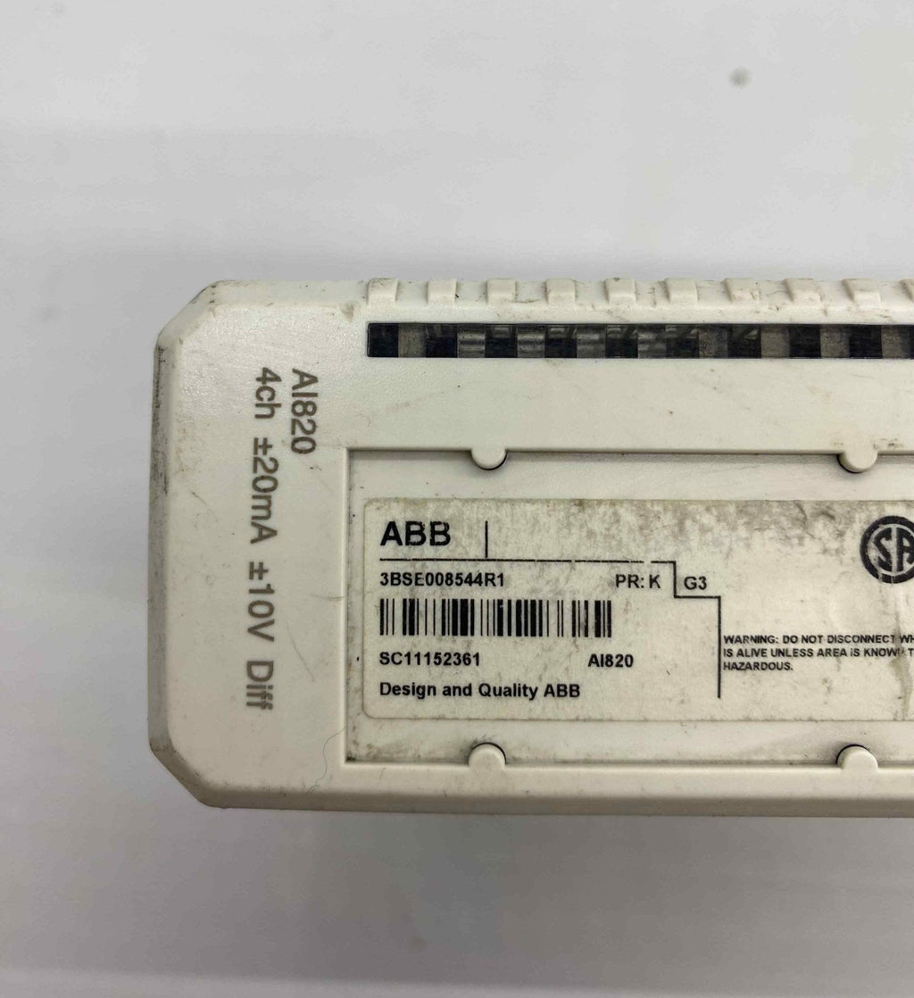 ABB 3BSE008544R1 AI820 PLC ANALOG INPUT MODULE 4 CH