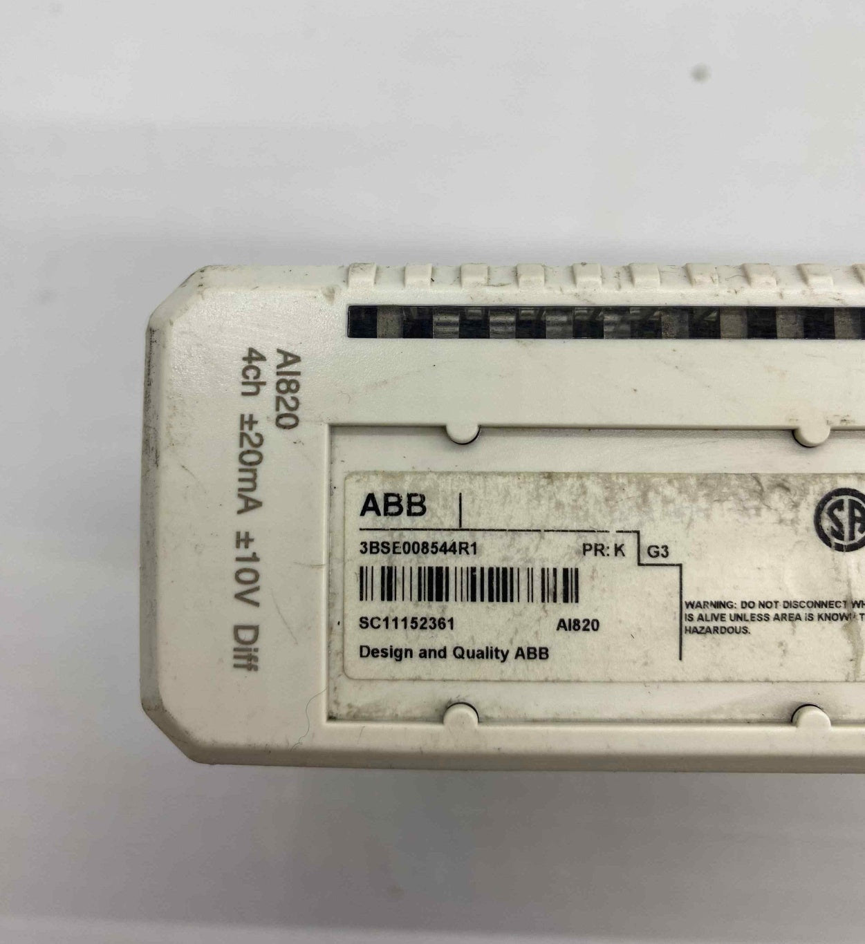 ABB 3BSE008544R1 AI820 PLC ANALOG INPUT MODULE 4 CH
