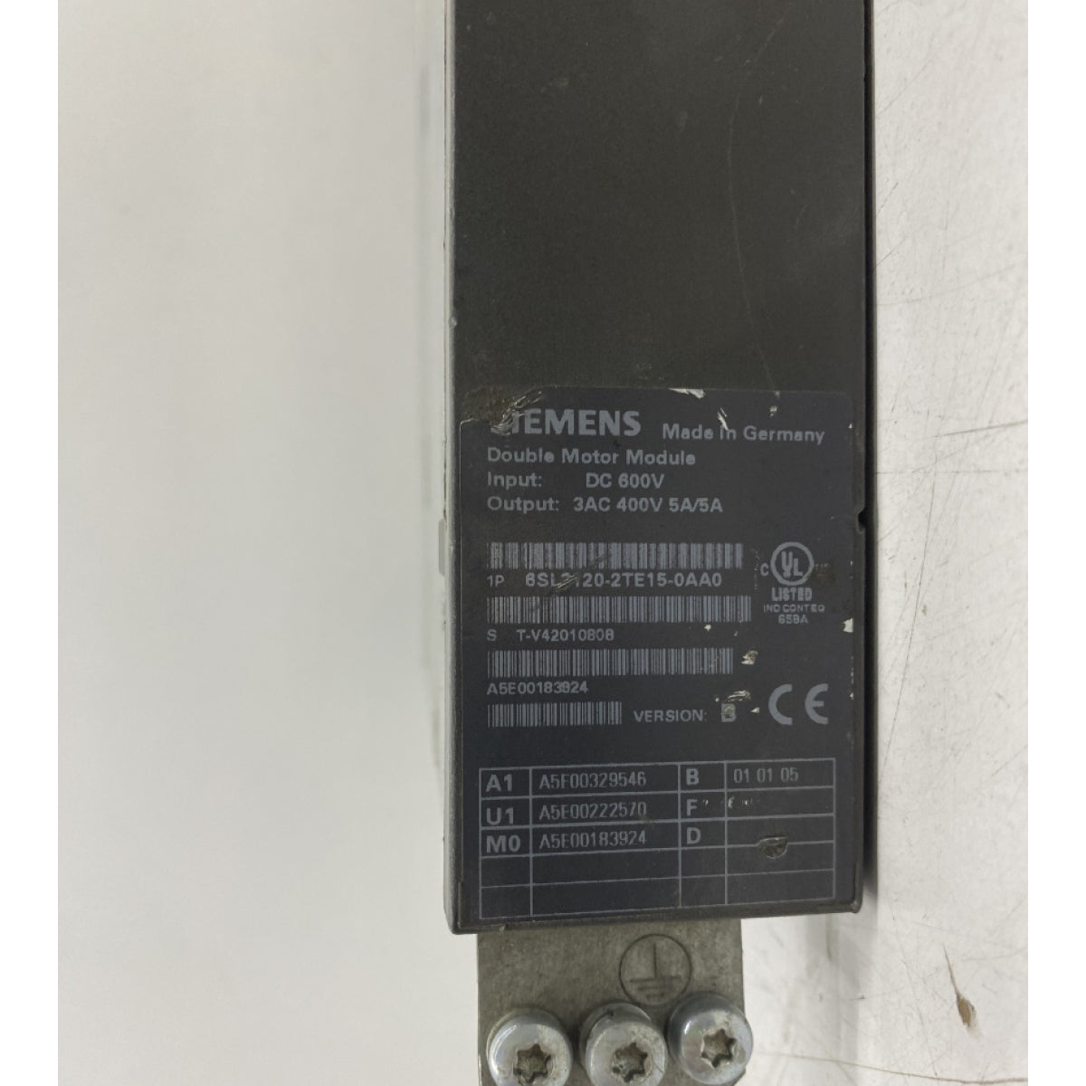 SIEMENS 6SL3 120-2TE15-0AA0 5A SERVO DRIVE