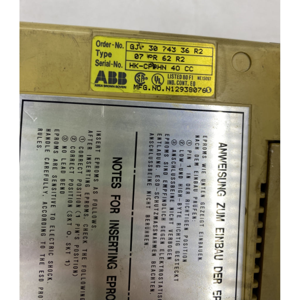 ABB 07 PR 62  PLC