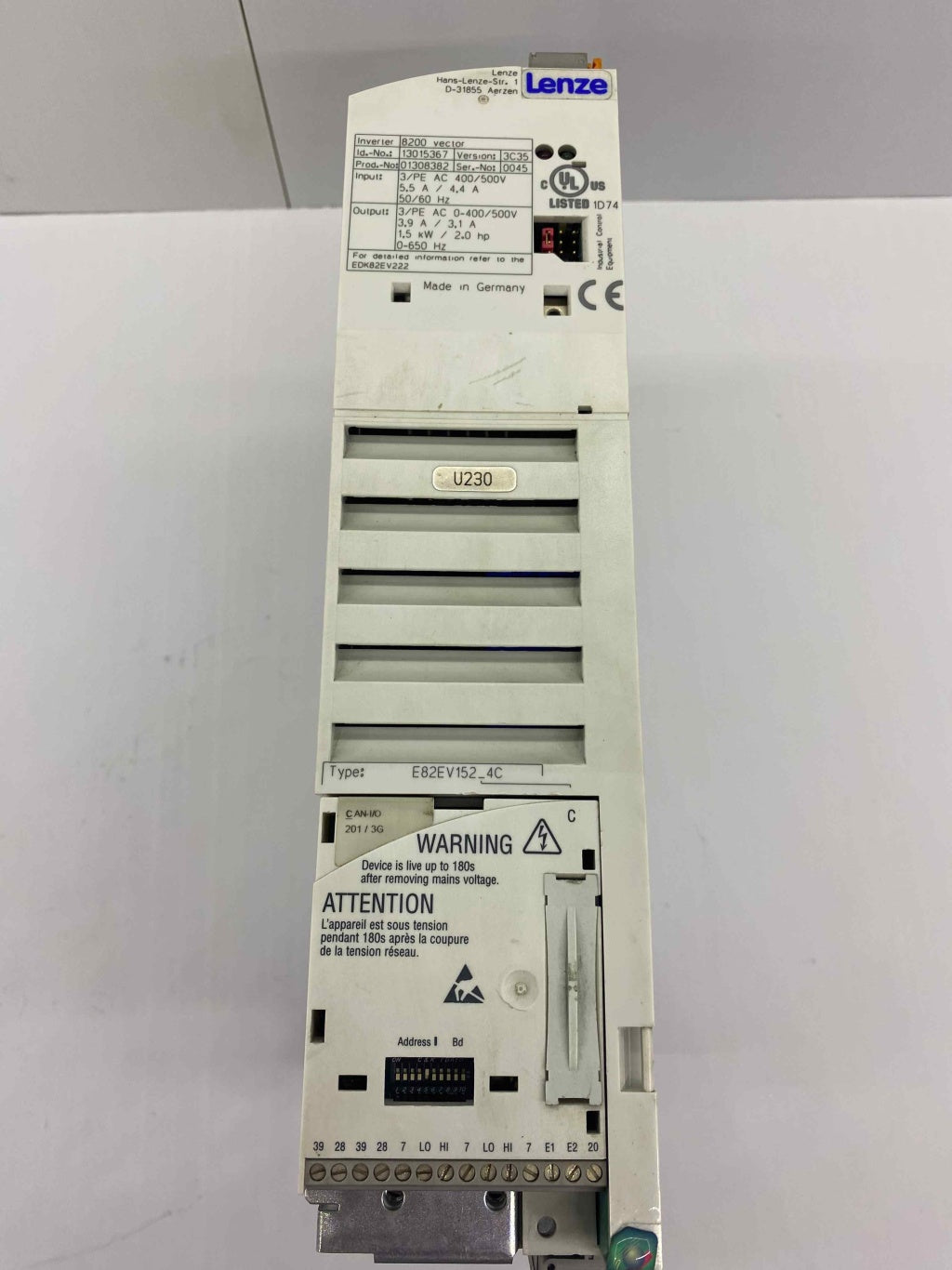 LENZE E82EV152-4C 1.5KW 380V SÜRÜCÜ