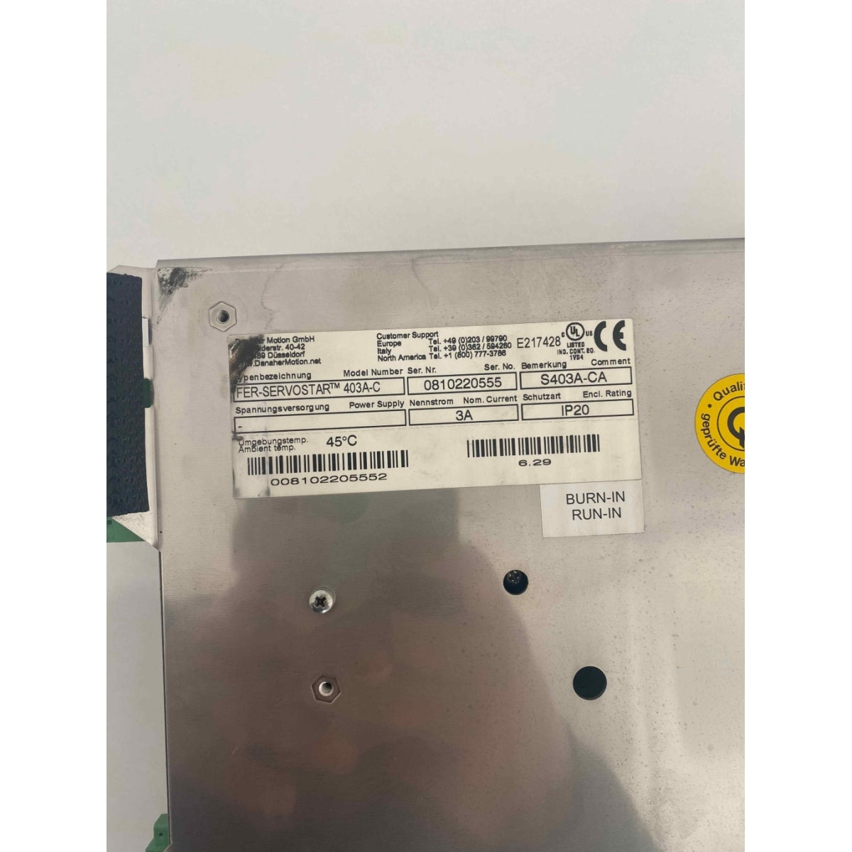 KOLLMORGEN S403A-CA S403A-CA SERVO SÜRÜCÜ