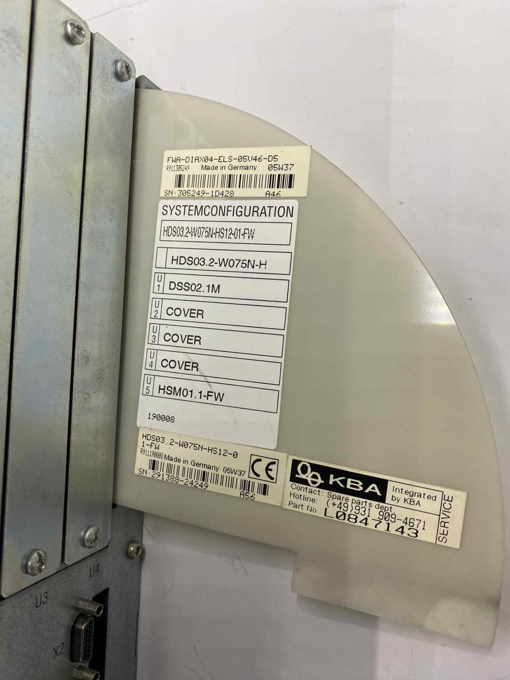 HDS03.2-W075N-HS12-01-FW  / INDRAMAT REXROTH 40A 530VDC L0847143 SERVO SÜRÜCÜ