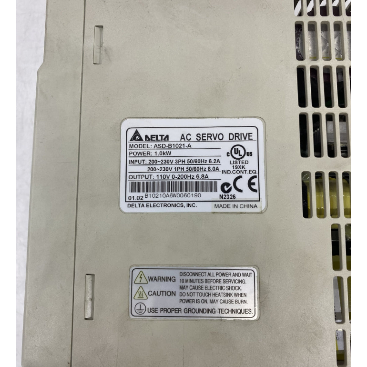DELTA ASD-B1021-A 1KW 220V SERVO SÜRÜCÜ