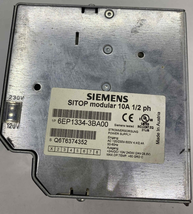 SIEMENS 6EP 1334-3BA00 6EP1334-3BA00 230V 10A GÜÇ KAYNAĞI