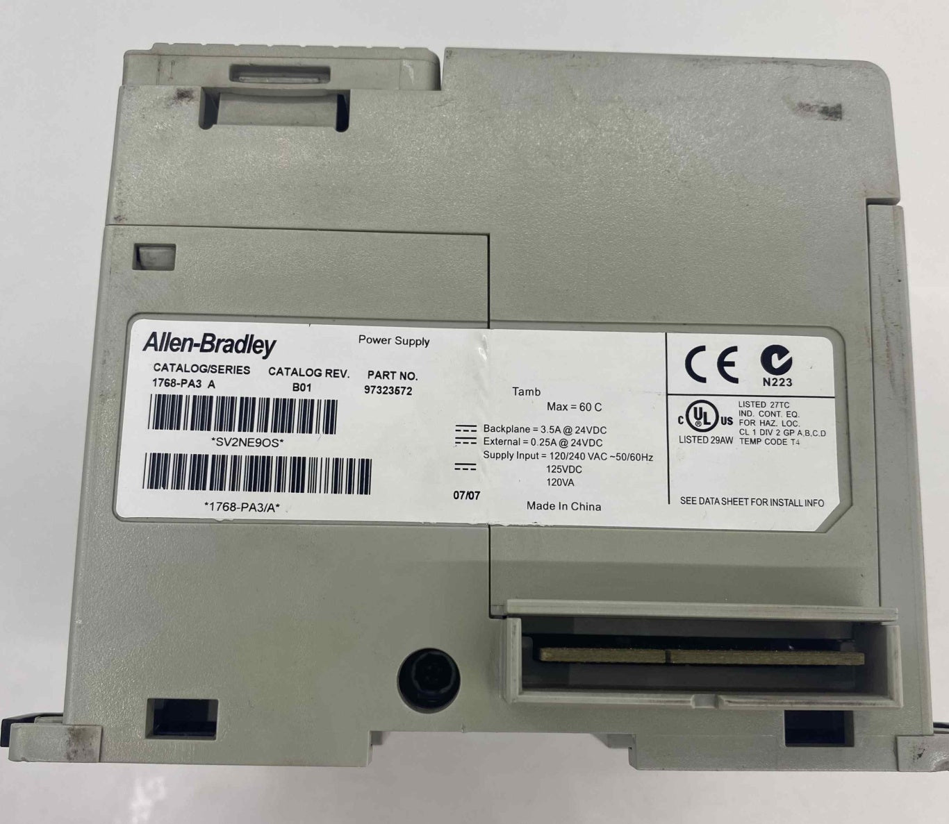 ALLEN BRADLEY 1768-PA3/A  PLC