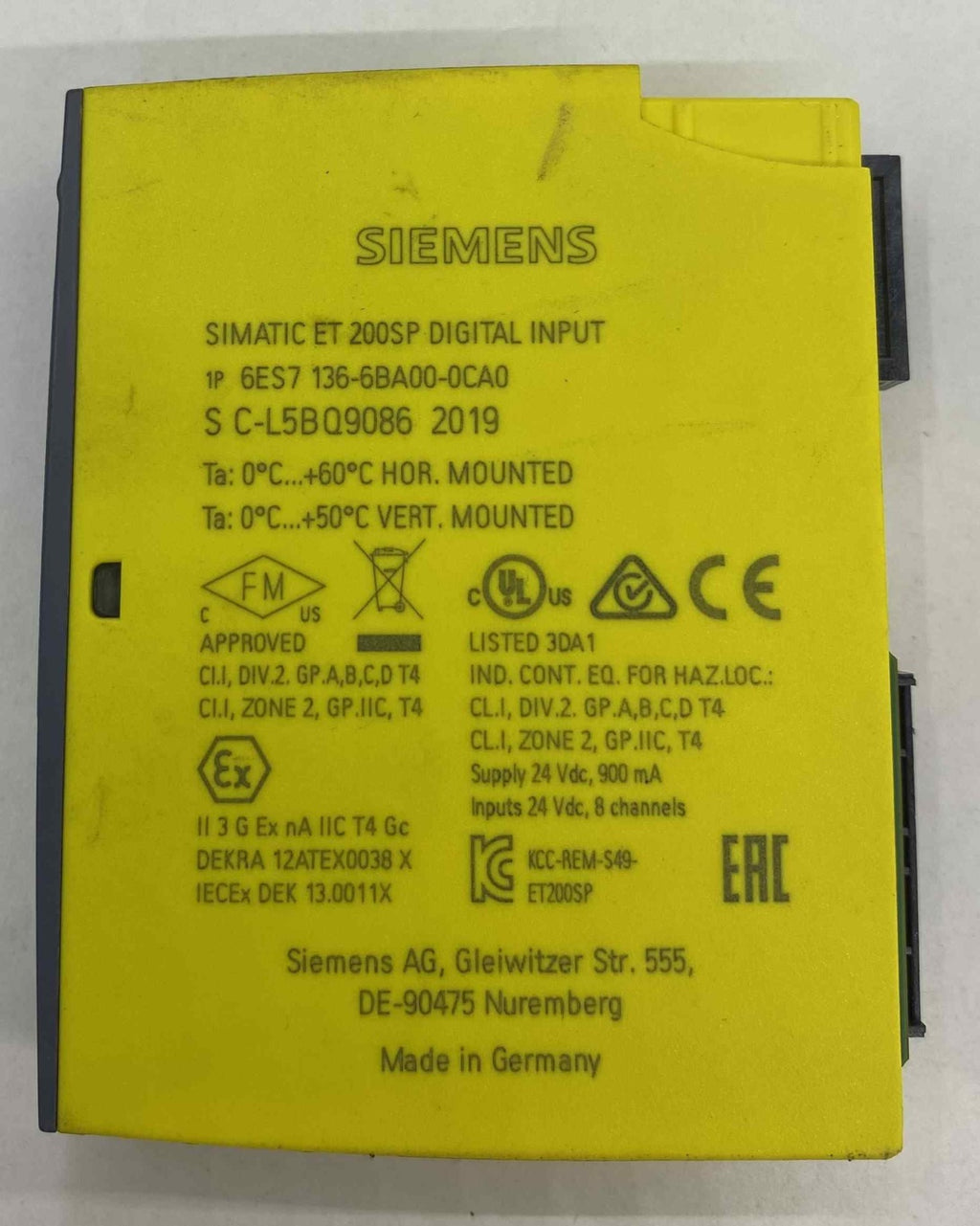 SIEMENS 6ES7 136-6BA00-0CA0  PLC