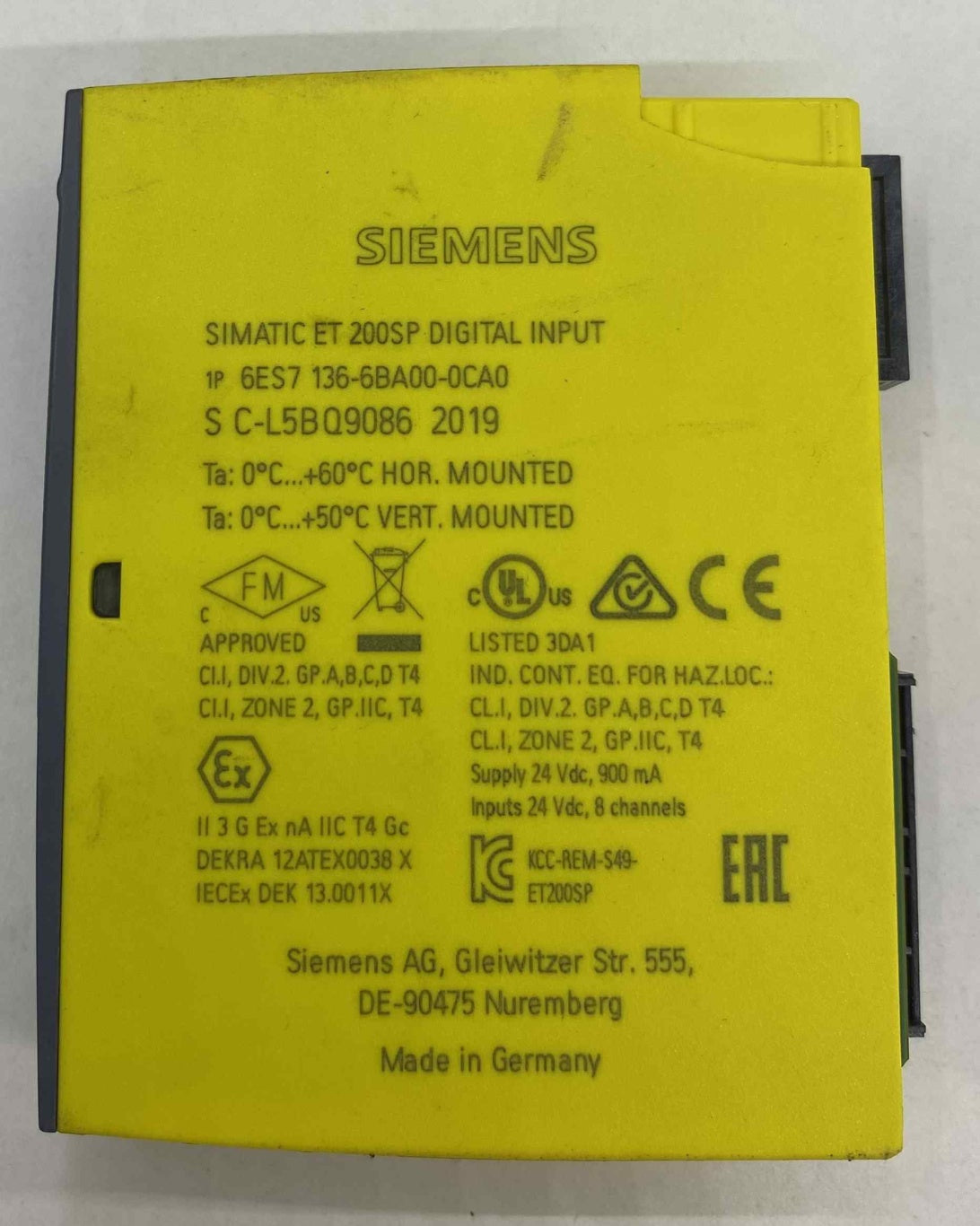 SIEMENS 6ES7 136-6BA00-0CA0  PLC
