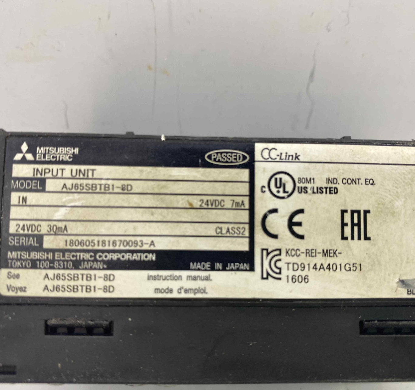 MITSUBISHI AJ65SBTB1-8D   PLC MODUL