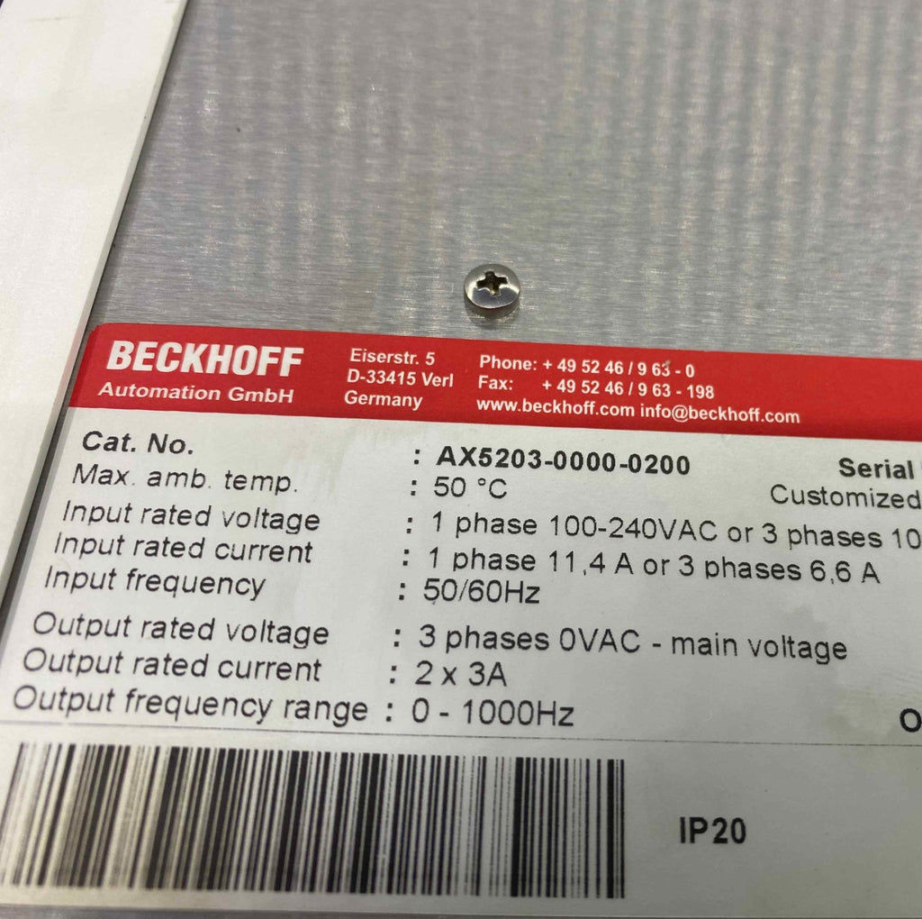 BECKHOFF AX5203-0000-0200    SERVO SÜRÜCÜ
