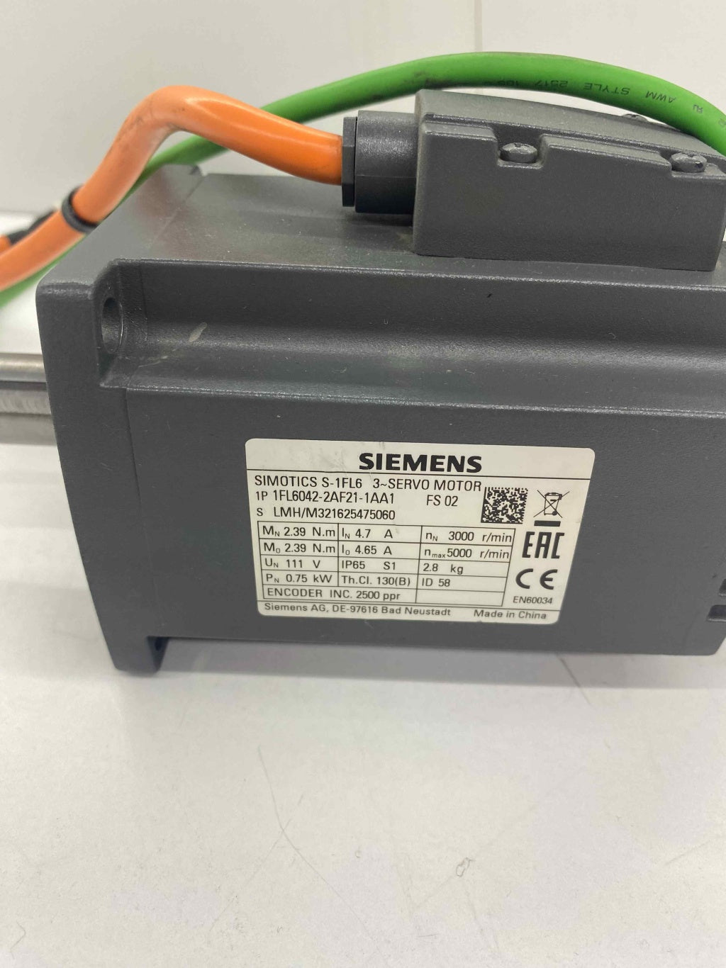 SIEMENS [1FL6042-2AF21-1AA1]  SERVO MOTOR