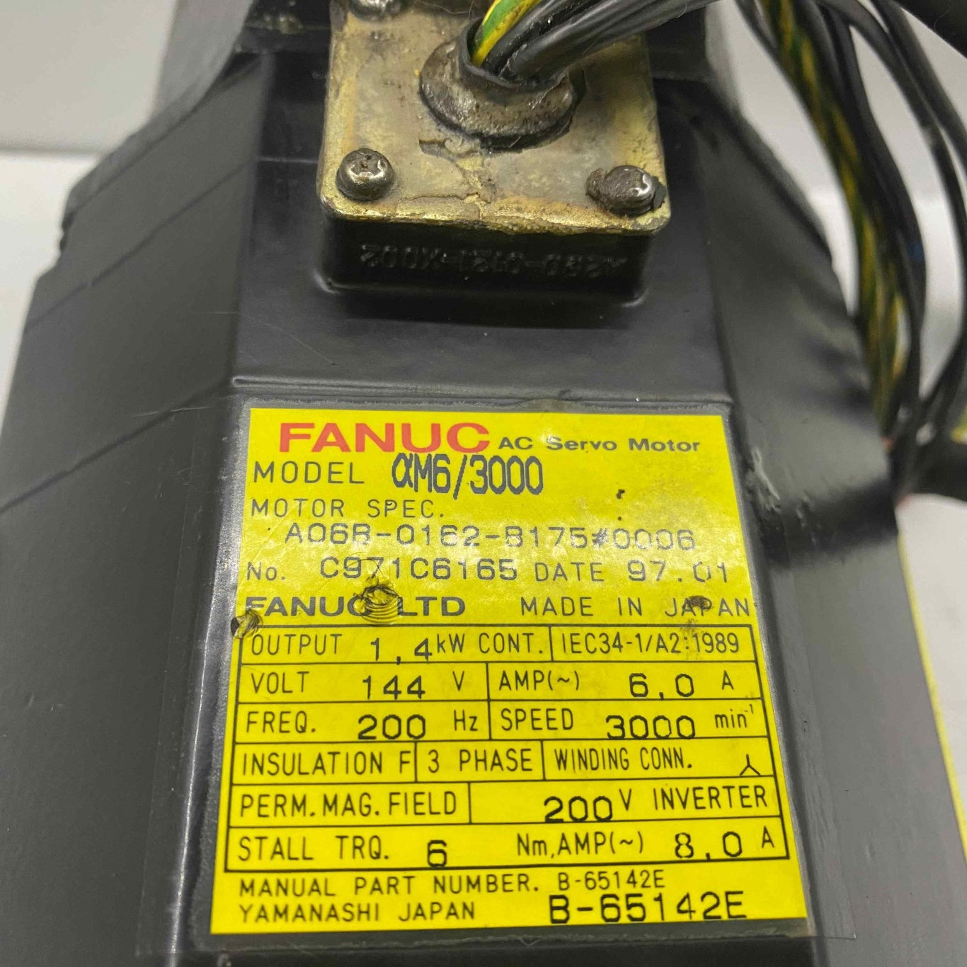 FANUC [A06B-0162-B175 0006] 1,4KW SERVO MOTOR