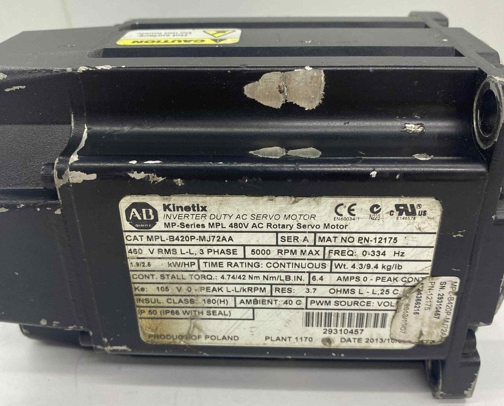 KINETIX [A-B MPL-B420P-MJ72AA]  SERVO MOTOR