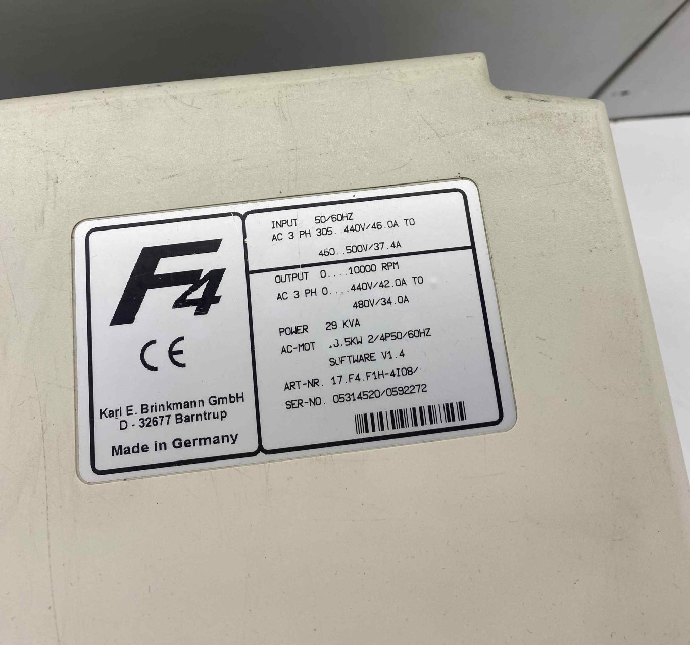 KEB F4 RE V1.4AC-MOT 18.5KW 2/4P50//60HZ SOFTWA  17.F4.F1H-4I08/05314520/0592272  SERVO SÜRÜCÜ