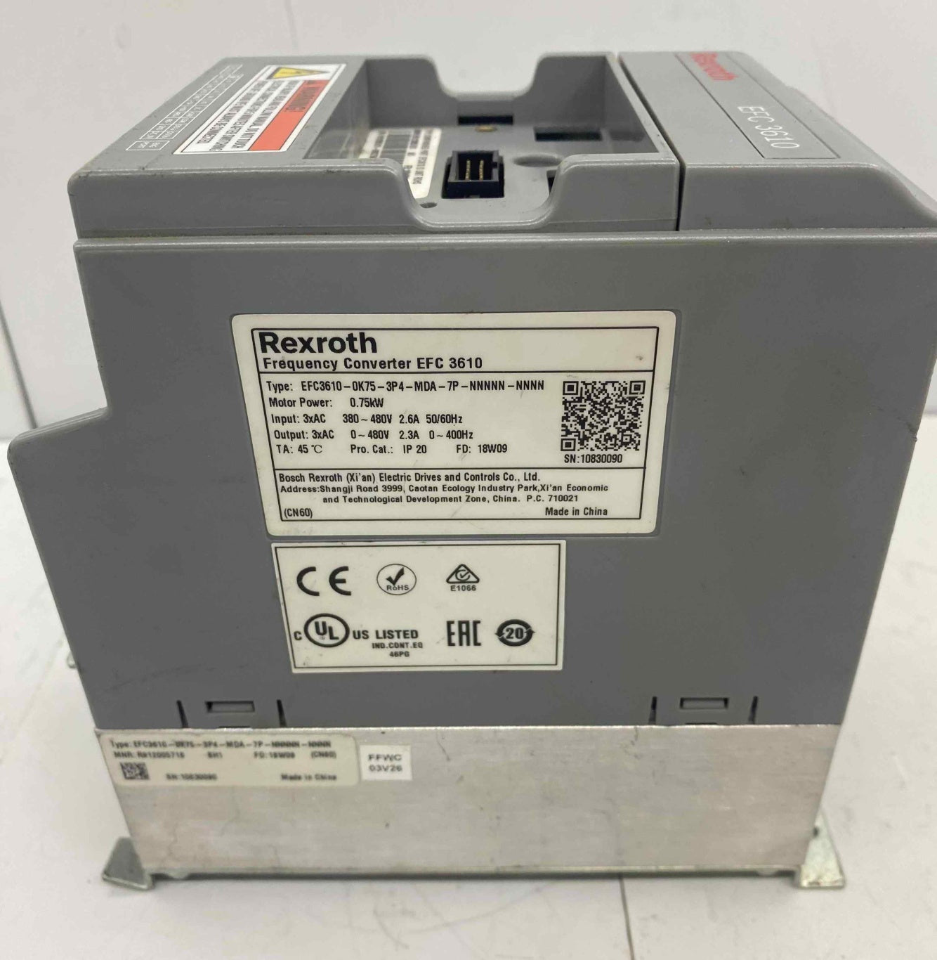 REXROTH EFC3610-0K75-MDA-7PNNNNN-NNNN  480V 0.75KW  SERVO SÜRÜCÜ