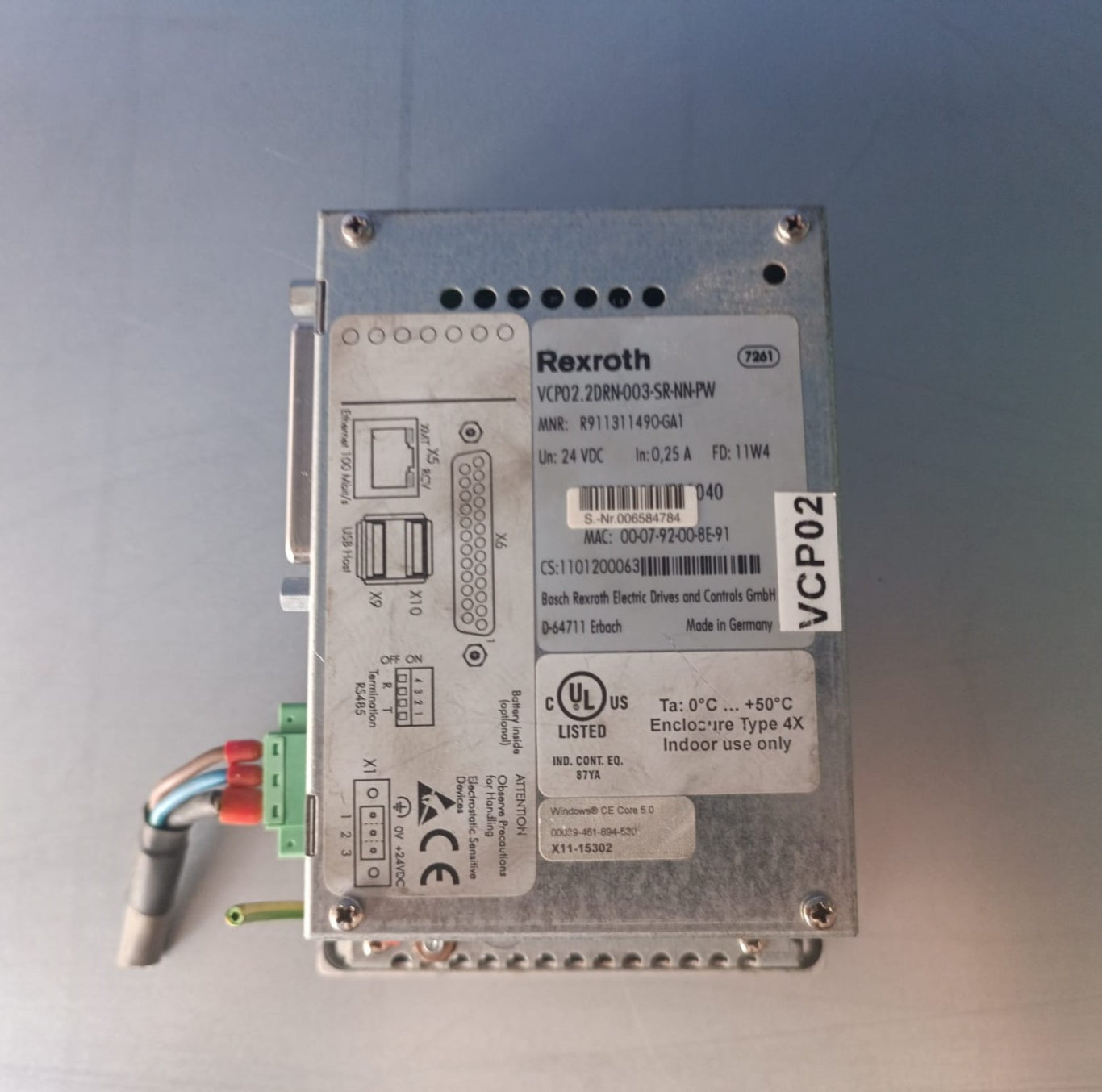 REXROTH VCP02.2DRN-003-SR-NN-PW PANEL EKRAN