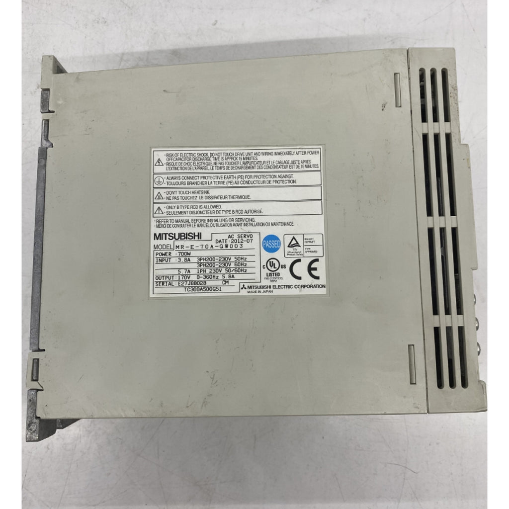 MITSUBISHI MR-E-70A-QW003  230V 700W  SERVO SÜRÜCÜ