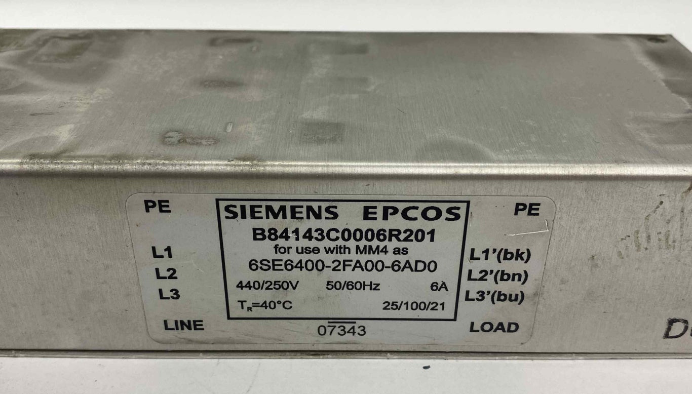 SIEMENS 6SE6400-2FA00-6AD0 84143C0006R201 FİLTRE