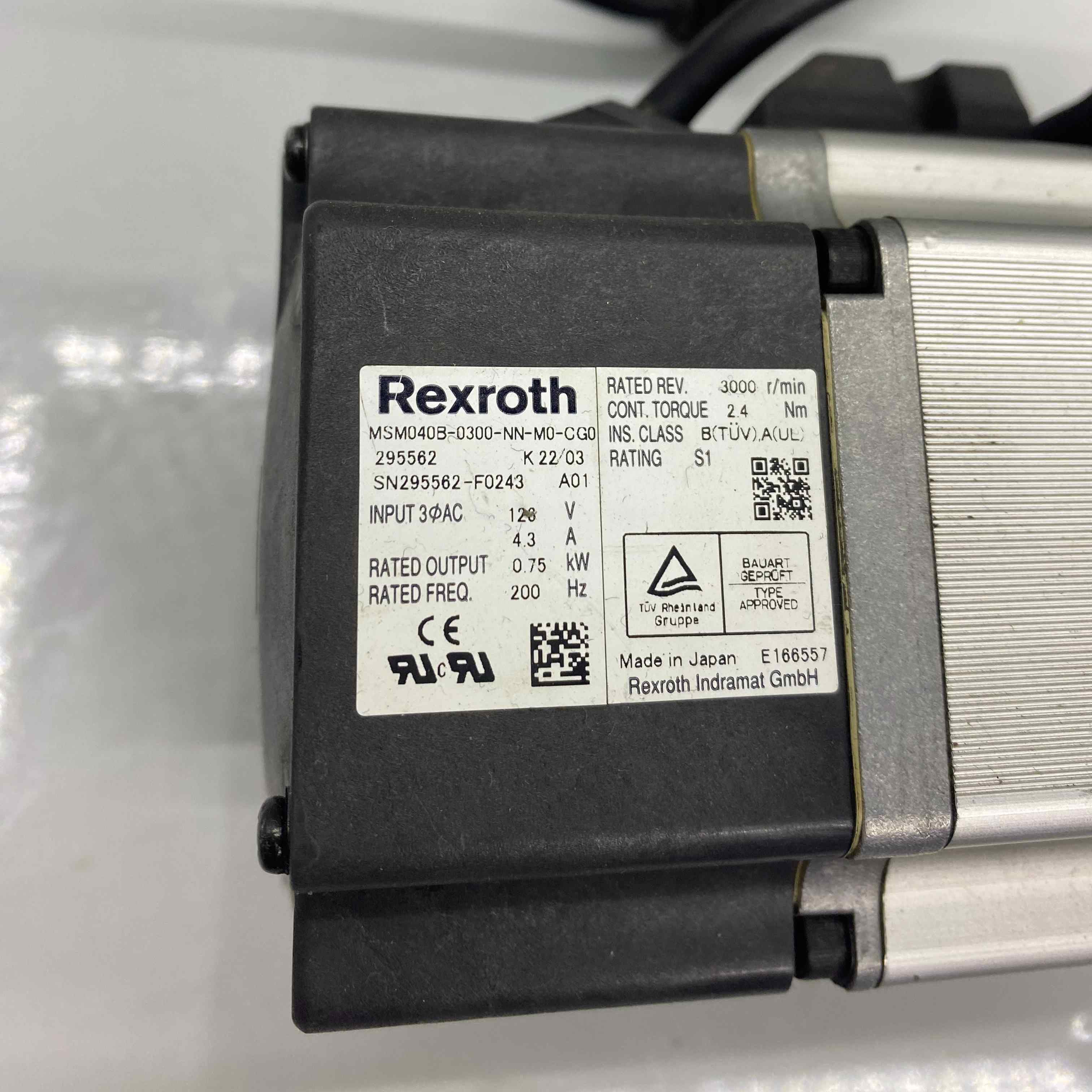 REXROTH MSM040B-0300-NN-M0-CG0 0.75KW SERVO MOTOR