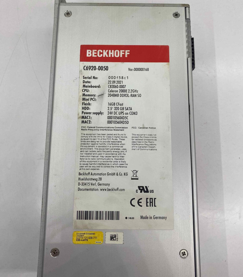 BECKHOFF C6920-0050 PLC