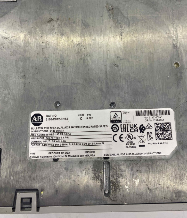 ALLEN-BRADLEY 2198-D012-ERS3 SERVO SÜRÜCÜ