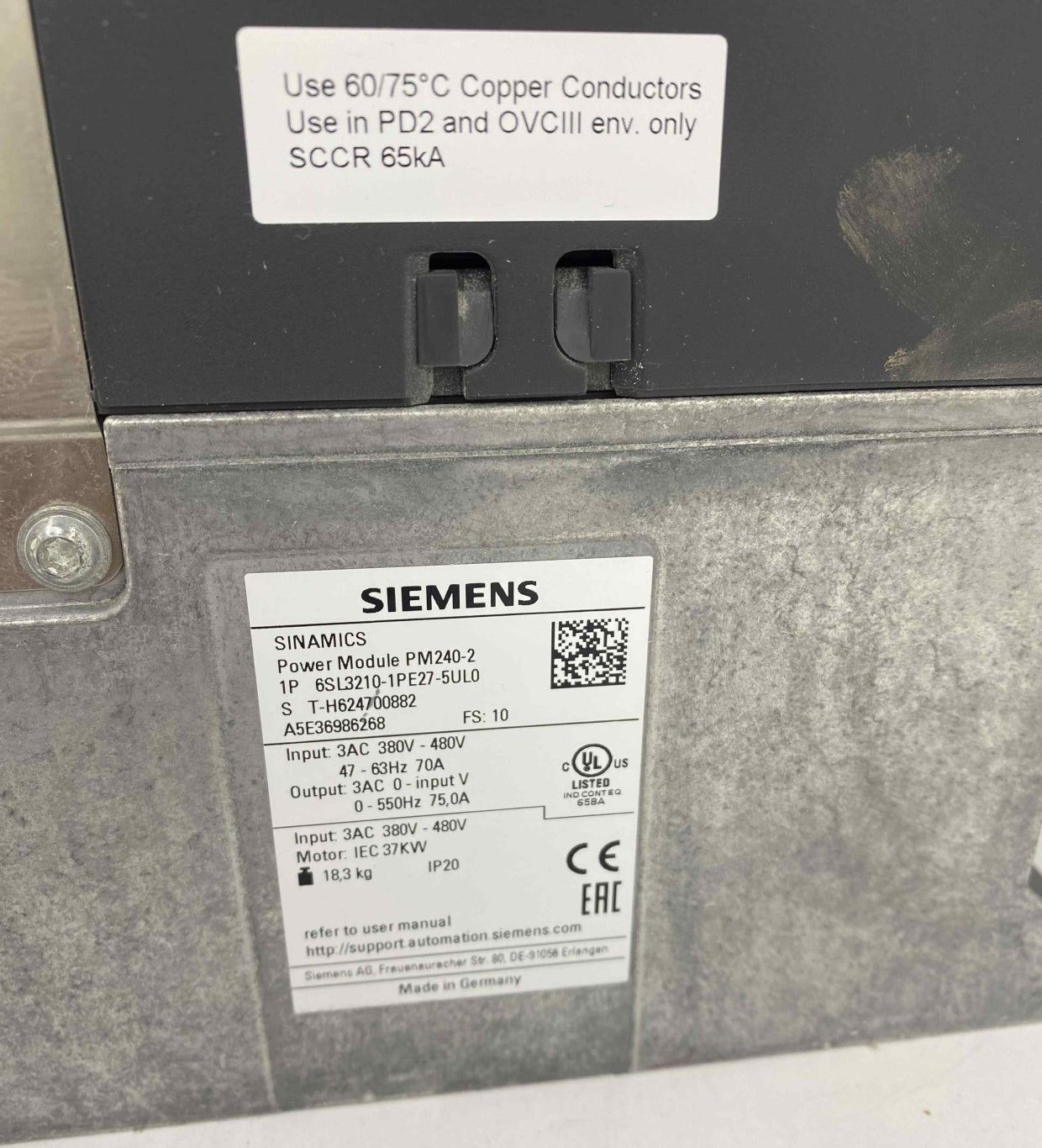 SIEMENS 6SL3210-1PE27-5UL0 SÜRÜCÜ