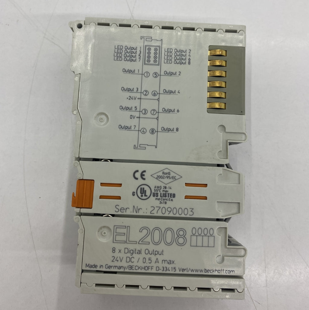 BECKHOFF EL2008 DIGITAL OUTPUT MODULE DİJİTAL ÇIKIŞ MODÜLÜ