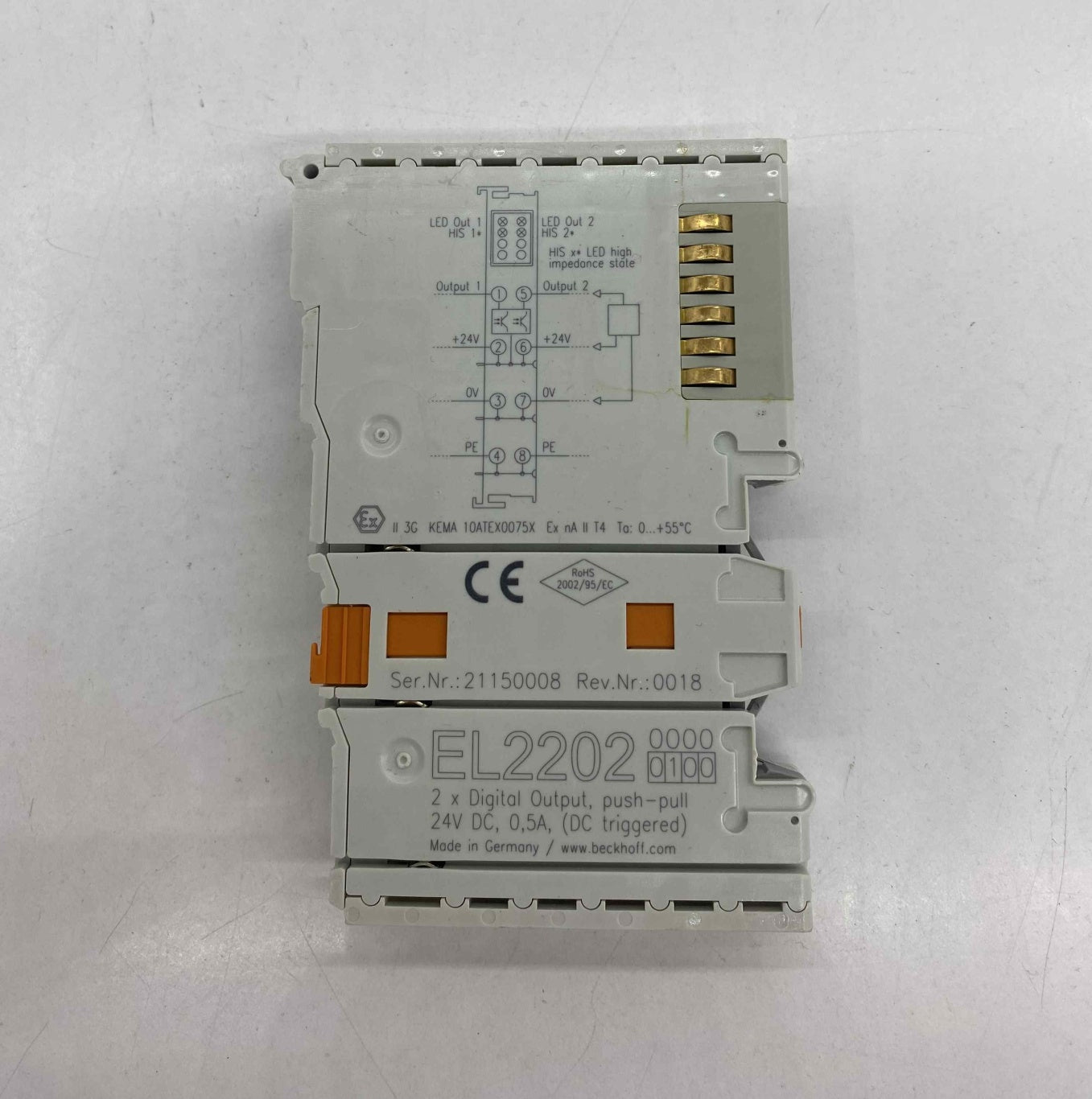 BECKHOFF EL2202 DIGITAL OUTPUT MODULE DİJİTAL ÇIKIŞ MODÜLÜ