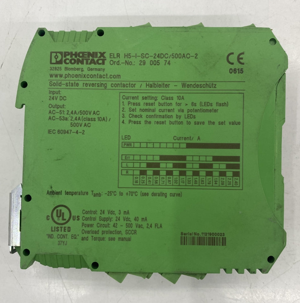 PHOENİX CONTACT  ELR H5-I-SC-24DC/500AC-2 RÖLE