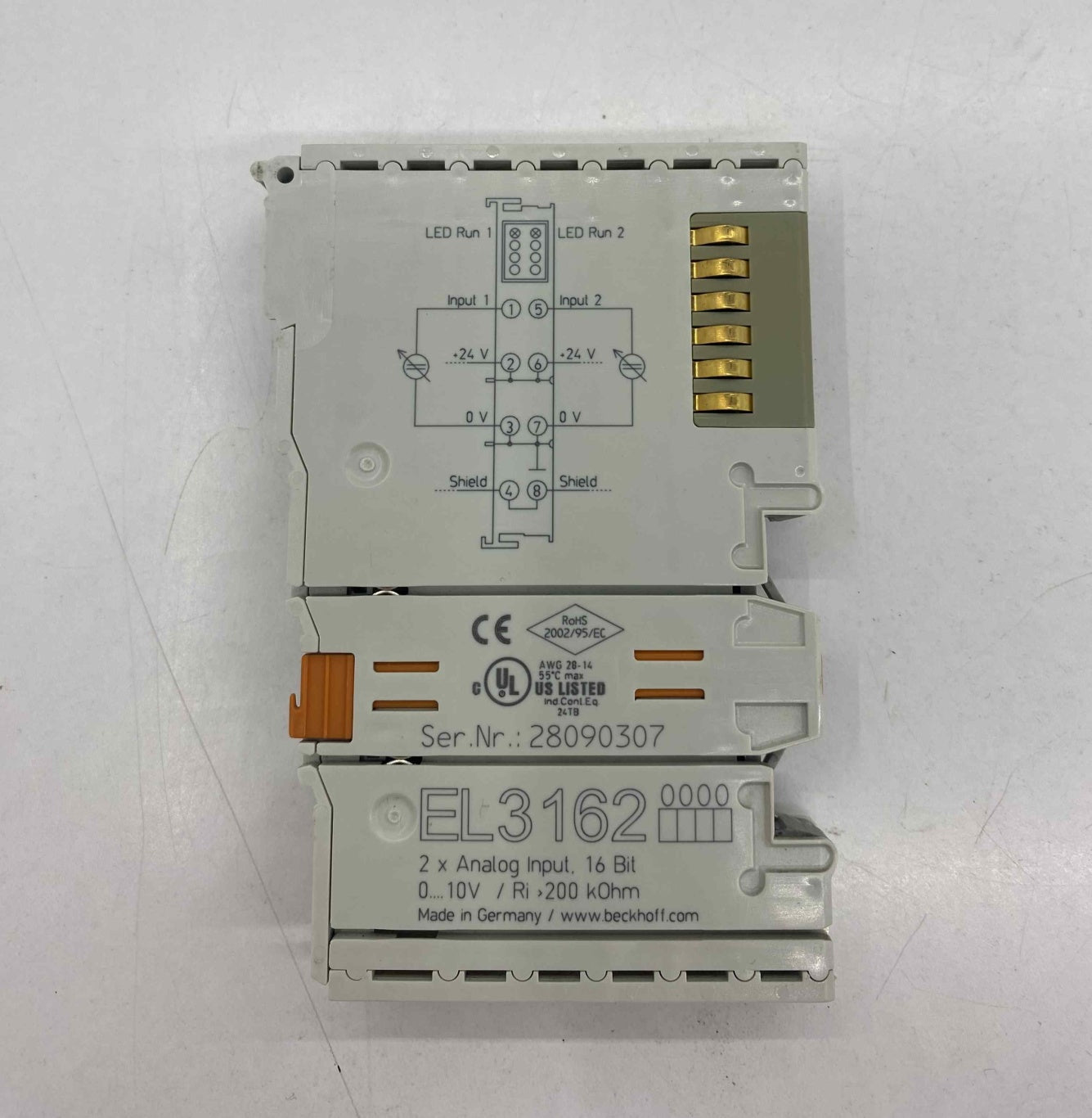 BECKHOFF EL3162 2-CHANNEL ANALOG INPUT
