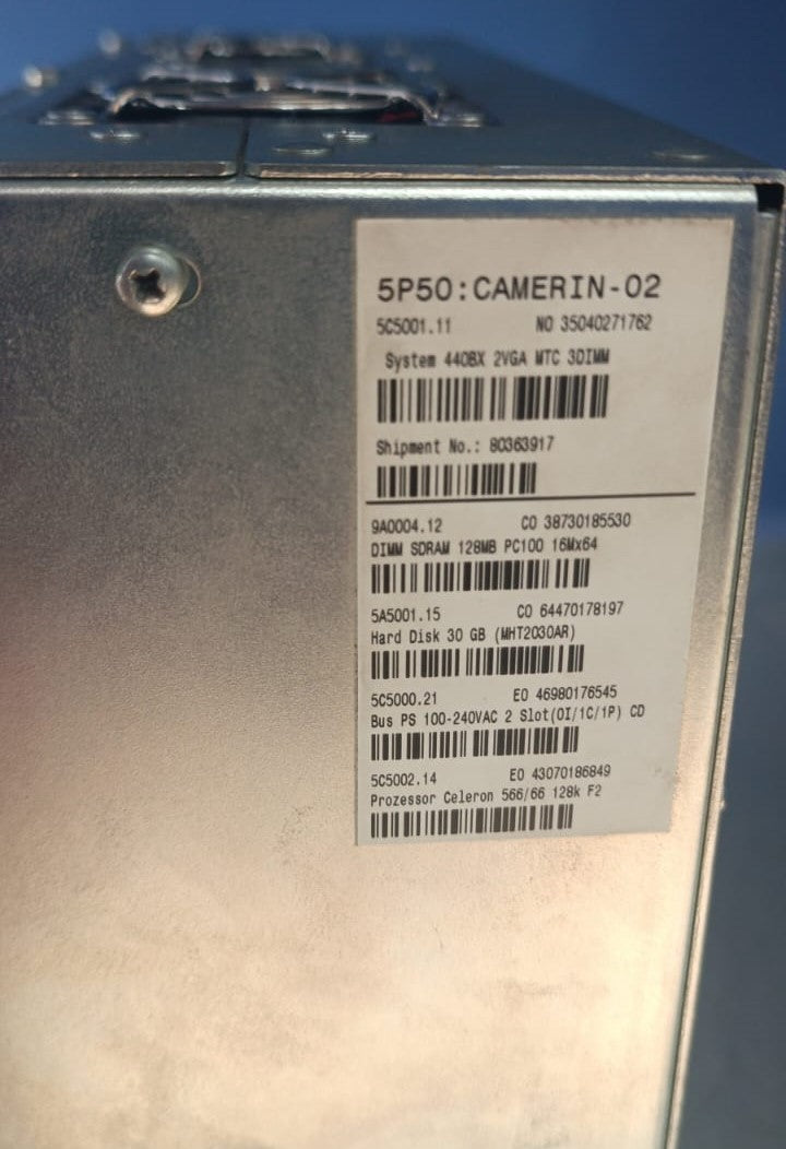 B&R 5C5001.11 5P50: CAMERIN-02 ENDÜSTIRIYEL PC