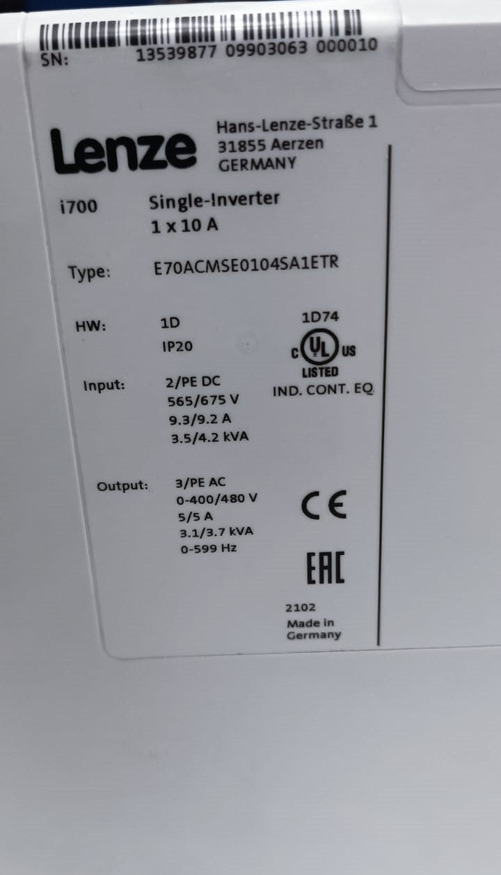 LENZE E70ACMSE0104SA1ETR SERVO SÜRÜCÜ