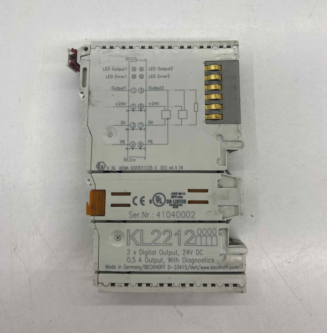 BECKHOFF KL2212 2-CHANNEL DIGITAL OUTPUT MODULE
