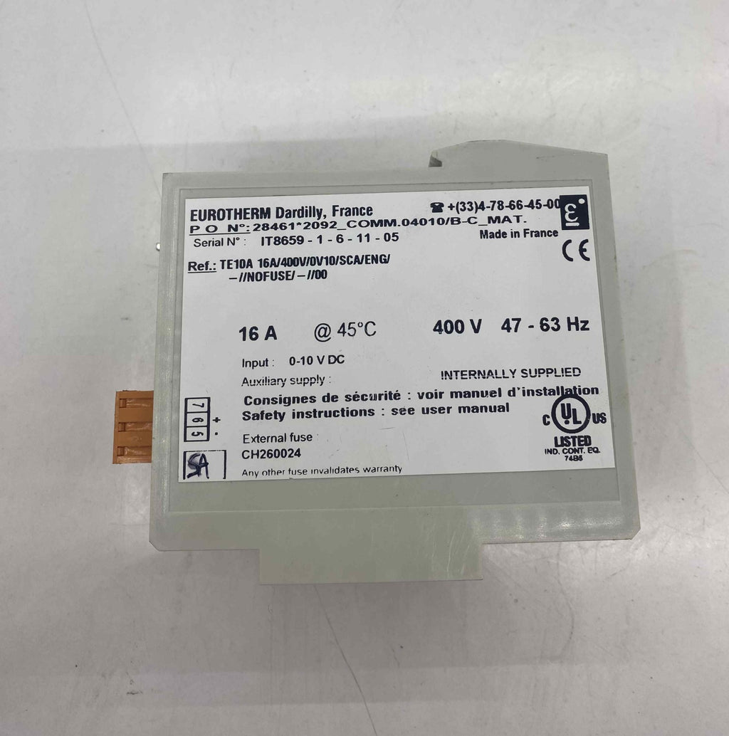 EUROTHERM TE10A/16A/400V/0V10/ENG//NOFUSE/-// 00 SICAKLIK KONTROL
