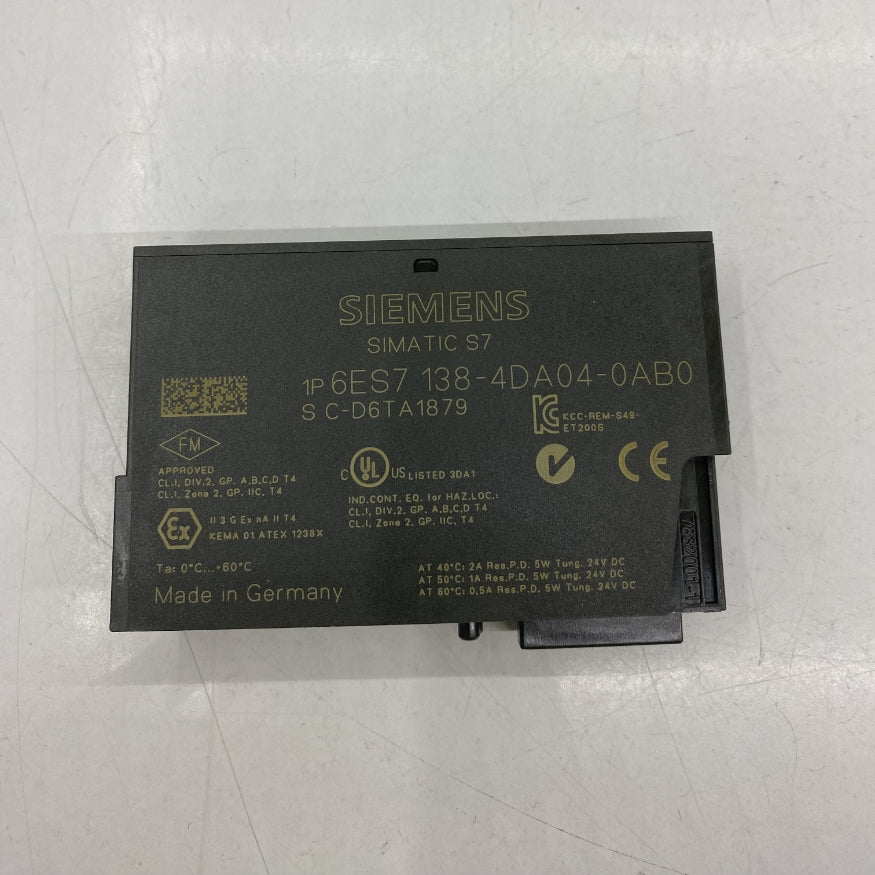 SIEMENS 6ES7 138-4DA04-0AB0 PLC