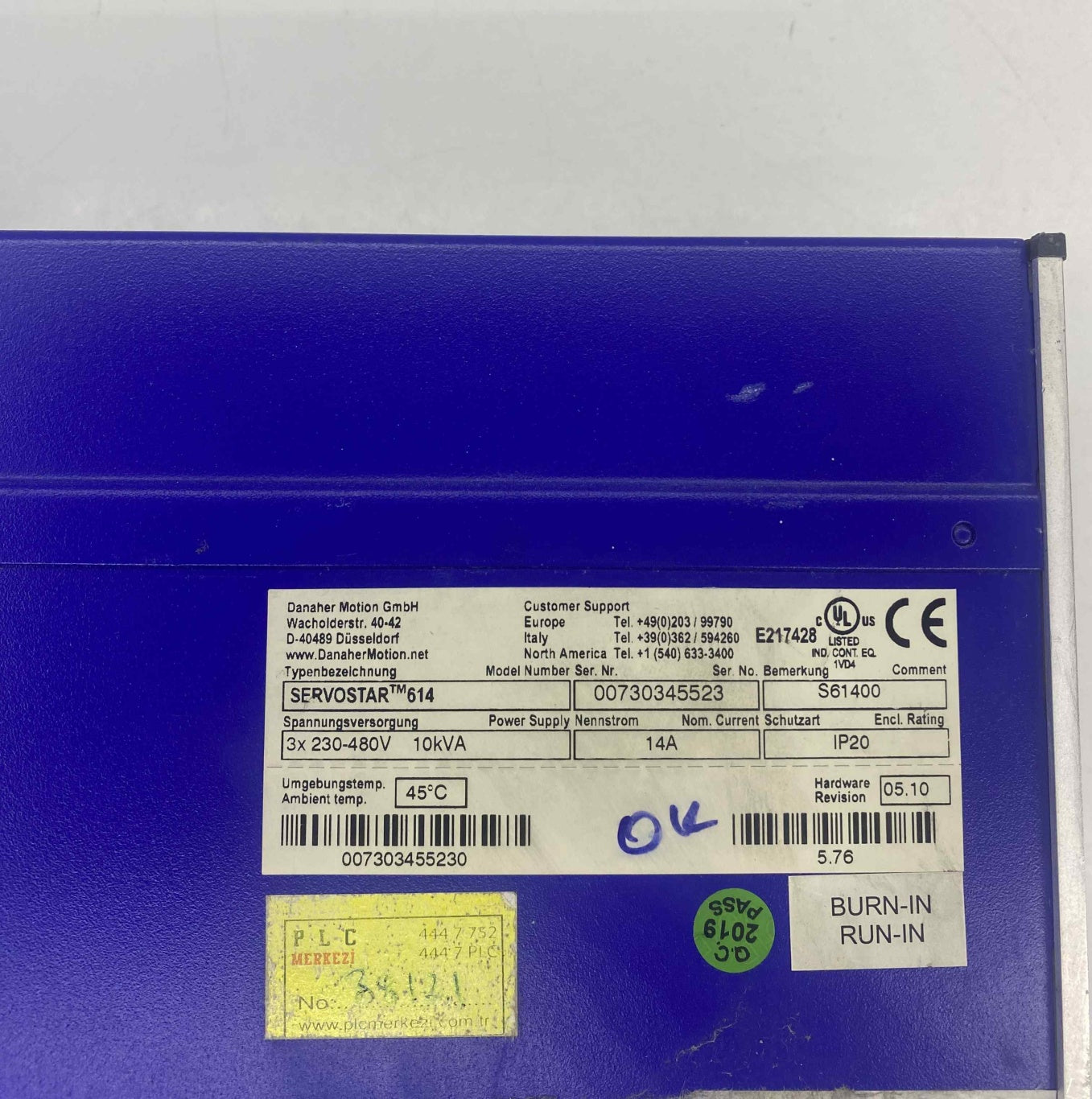 KOLLMORGEN SERVOSTAR 61400 SERVO SÜRÜCÜ