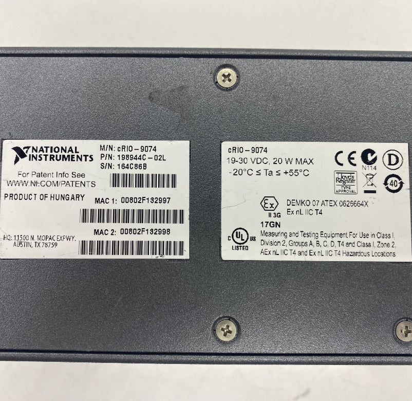 NATIONAL INSTRUMENTS NI CRIO-9074 MODÜL