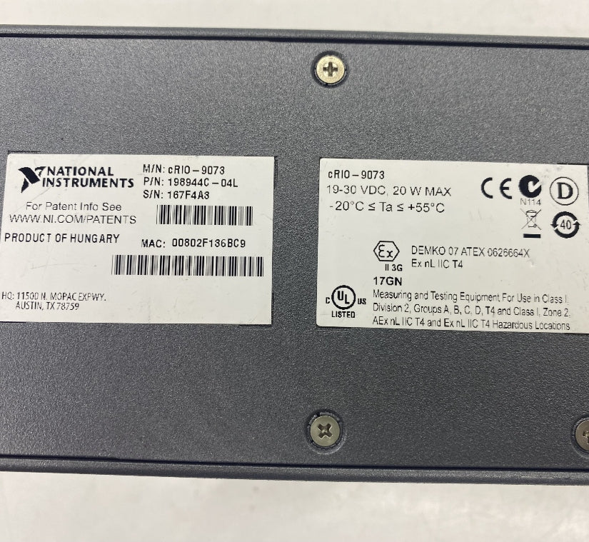 NATIONAL INSTRUMENTS NI CRIO-9073 COMPACTRIO CONTROLLER