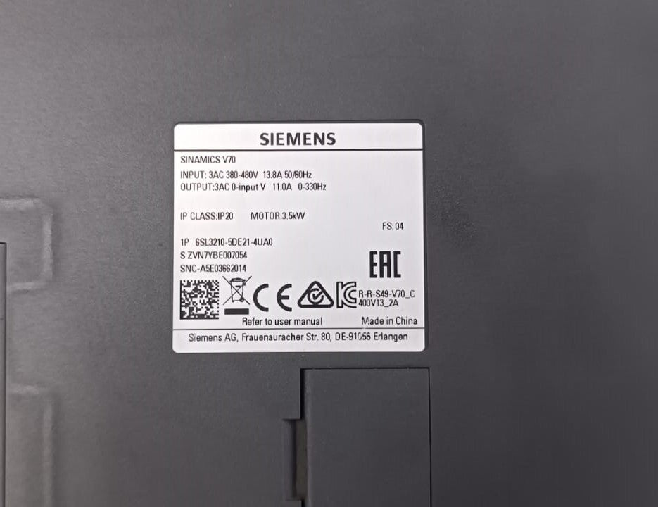 SIEMENS 6SL3210-5DE21-4UA0 SERVO SÜRÜCÜ