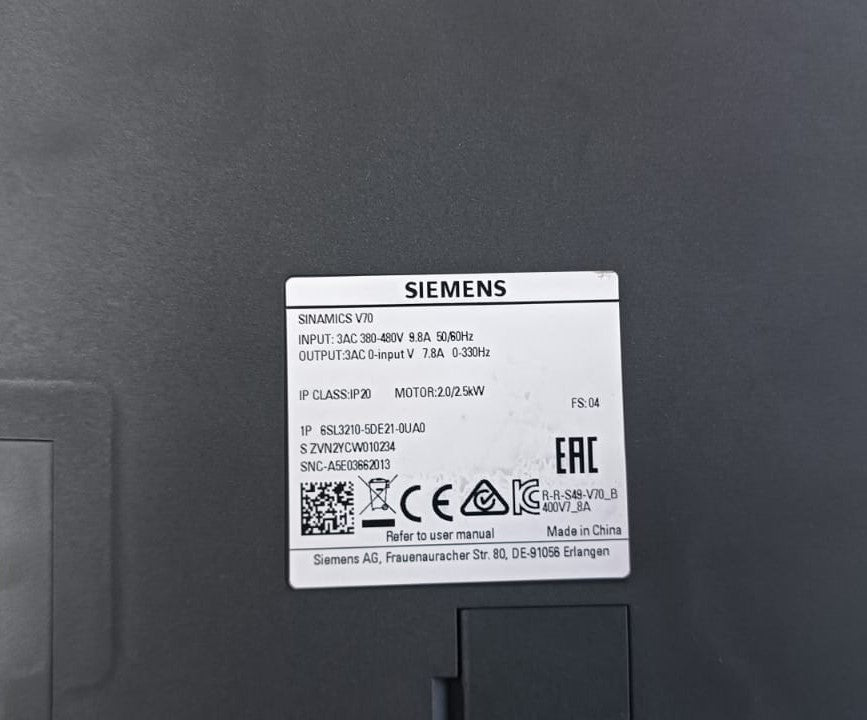 SIEMENS 6SL3210-5DE21-0UA0 SERVO SÜRÜCÜ