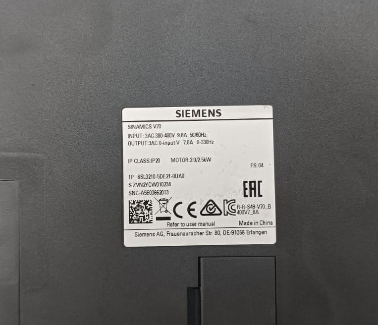 SIEMENS 6SL3210-5DE21-0UA0 SERVO SÜRÜCÜ