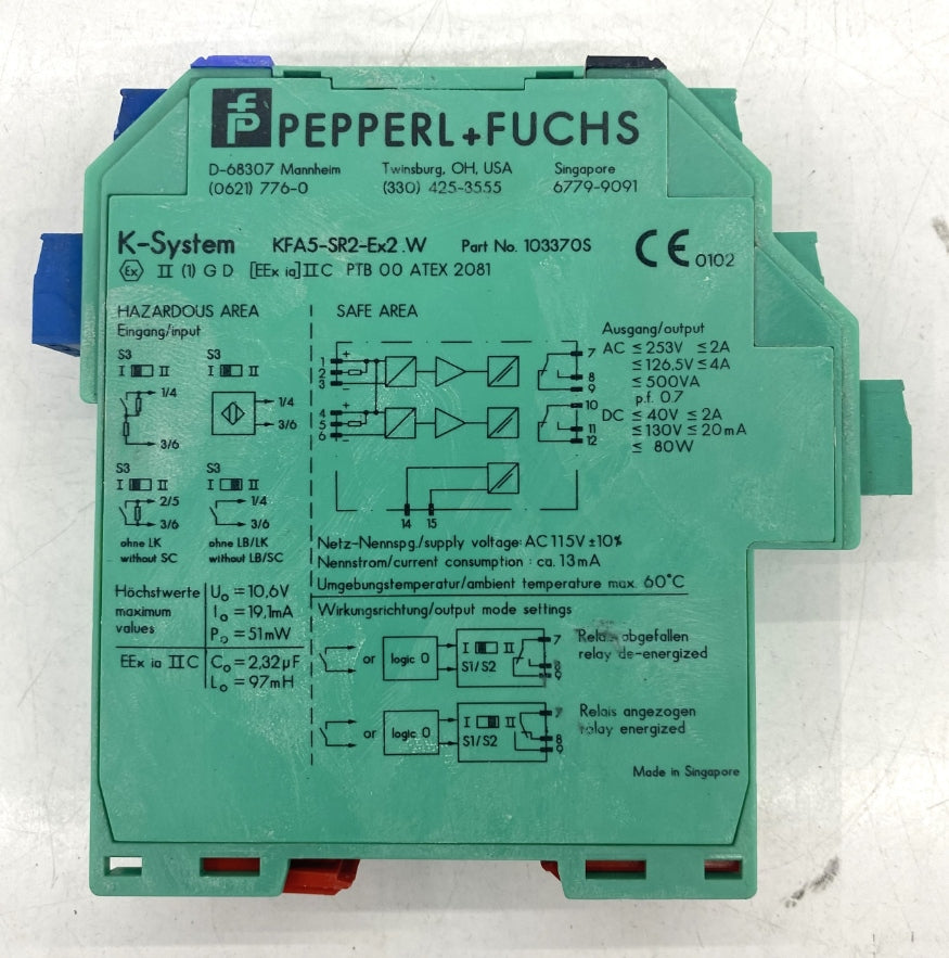 PEPPERL FUCHS KFA5-SR2EX2.W RÖLE